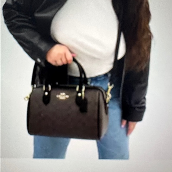 Coach Rowan Satchel Bag New Graphite - Picture 11 of 12